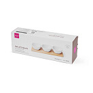 Bļodiņu komplekts koka statīvā 3 gab. 31x10x5,2 cm (porcelāns)