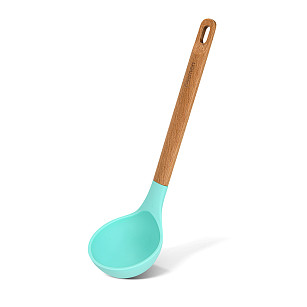 Silicone ladle 31.5 cm with wooden handle Essential