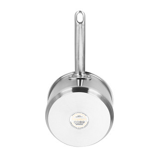 Sauce pan MASTER CHEF 18x10 cm / 2,3 LTR with glass lid (stainless steel)
