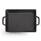 4136 FISSMAN Kvadratinė grill keptuvė 32,5x27х4 cm su dviem rankenomis (ketus)