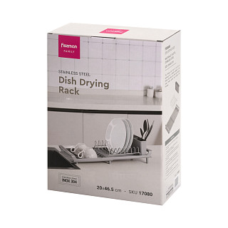 Dish drying rack 20x46.5 cm (stainless steel, plastic)