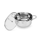 Stockpot EXCLUSIVE PRO 24x12 cm / 5.3 LTR with glass lid (stainless steel)