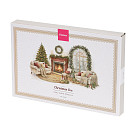 Ovāls šķīvis CHRISTMAS EVE 35x25 cm, zelta krāsā (jaunais kaula porcelāns)