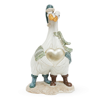 Figurine "Goose pair" 11х9.5х19 cm (polyresin)