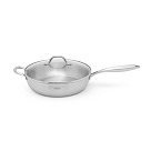 Deep frying pan AETERNUM 28х7.5 cm with glass lid (stainless steel)