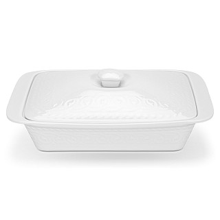 Stačiakampė kepimo indas su keraminiu dangčiu Parmigiano 33,5x21,5x7,2 cm / 2,1L (porcelianas)