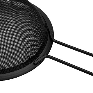Strainer with handle 18 cm (black)