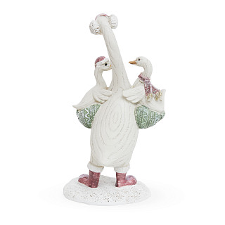 Figurine "Goose with goslings" 9.5х8х18 cm (polyresin)