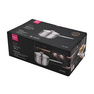 Sauce pan MASTER CHEF 18x10 cm / 2,3 LTR with glass lid (stainless steel)