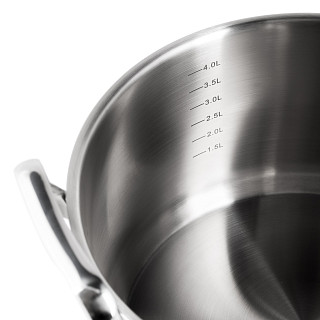 Кастрюля из нержавеющей стали индукционная 4,5 л / 22 см Fabia