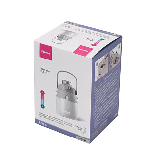 Double wall vacuum flask 800 ml gray (stainless steel), art. 9864