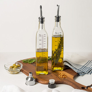 Pudeļu komplekts etiķim un eļļai 2x500 ml, art. 6417