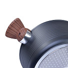 Keptuvė DIAMOND GREY 24x12cm / 4,5l su stikliniu dangčiu (aliuminiu)