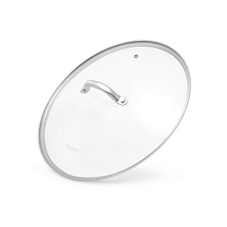 Deep frying pan AETERNUM 28х7.5 cm with glass lid (stainless steel)