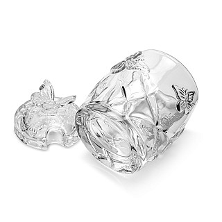 Saldainių indas 7,3x11,3 cm / 120 ml su dangteliu (stiklas)