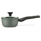 Katliņš ar garo rokturi BRILLIANT 16x7,5 cm/1300 ml ar noņemamu rokturi un stikla vāku (alumīnij)