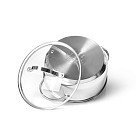 Stockpot LUMINOSA 20x9.5 cm / 3.0 LTR with glass lid (stainless steel)