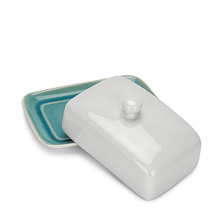 Butter dish CELINE 20X10.5 cm (ceramic) azure
