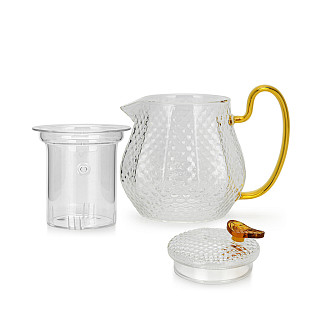Tea pot 600 ml with glass filter (borosilicate glass), art. 6468