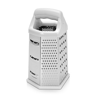Grater 24cm six-sided (stainless steel + plastic)