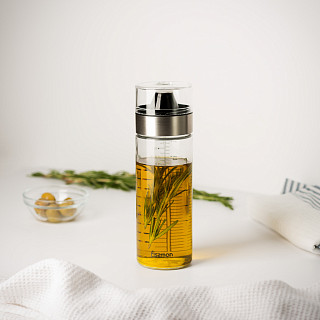 Oil bottle 400 ml with acrylic lid (glass), art. 6421