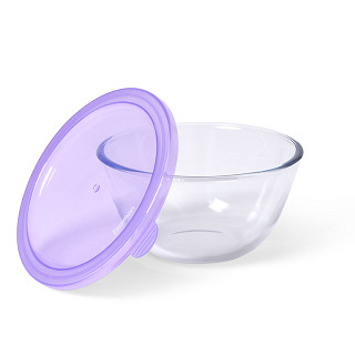 Stikla bļoda ar vāku 21x10 cm/2100 ml