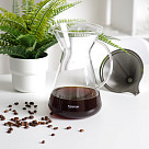 Coffee pot POUR OVER 900 ml with stainless steel filter (borosilicate glass)