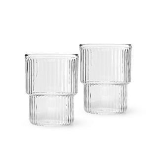 Stiklinės stiklinės 2 vnt / 370 ml (karščiui atsparus stiklas)