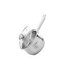 Saucepan FELINA 14x8,5 cm / 1,1 l with glass lid (stainless steel)