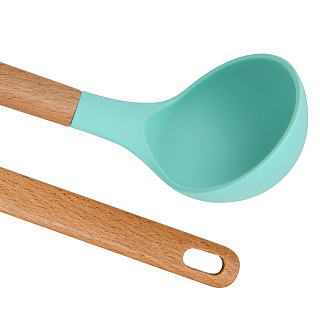 Silicone ladle 31.5 cm with wooden handle Essential