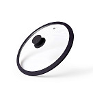 Lid ARCADES 24 cm with BLACK marble silicone rim (glass)