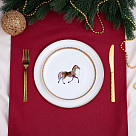 Set of 4 plates HORSE 20 cm (new bone china)