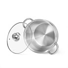 Stockpot PRIME 20x11.5 cm / 3.6 LTR with glass lid (stainless steel)