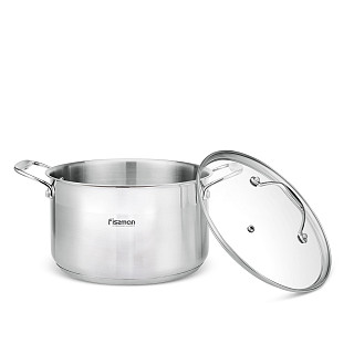 Stockpot PLATINO 24x13.5 cm / 5.7 LTR with glass lid (stainless steel)