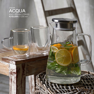 Krūka ACQUA 1,2 l (stikls) Krūka ACQUA 1,2 l (stikls)
