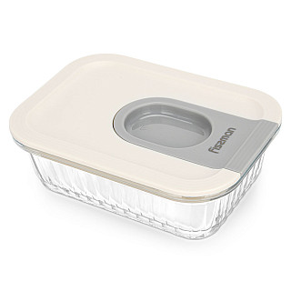Container with plastic lid 15x11x6 cm / 370 ML (borosilicate glass)