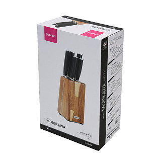 Peilių rinkinys mediniame stove MORIKAWA