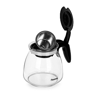 Tējkanna 900 ml ar tērauda filtru (karstumizturīgs stikls)