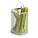 Stockpot ASPARAGUS 16x18.0 cm / 3.5 LTR with glass lid and steamer basket (stainless steel)