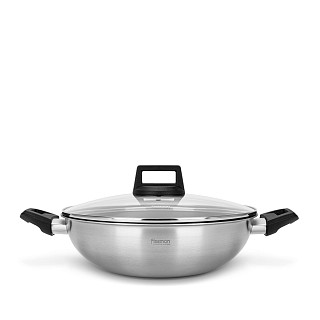 Wok panna STEEL PRO 28x8,5cm / 3,54l (nerūsējošais tērauds ar nepiedegošu pārklājumu) Wok panna STEEL PRO 28x8,5cm / 3,54l (nerūsējošais tērauds ar nepiedegošu pārklājumu)