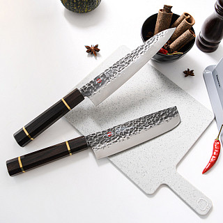 7" Japanese Cleaver Nakiri KENSEI BOKUDEN 18 cm (steel AUS-8)