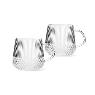Tea mugs 2 pcs / 410 ml (heat-resistant glass)