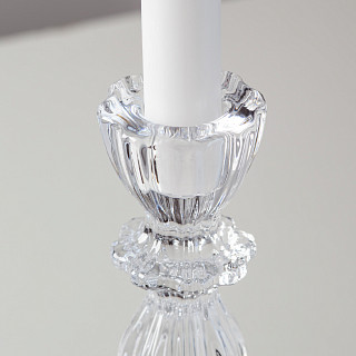 Tealight and taper candle holder 8.5х21.5 cm (glass)