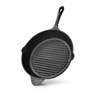 Grill pan 30x6.3 cm with helper handle (cast iron)