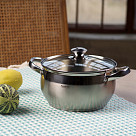 8PCS Cookware set PRIME 8 pcs with glass lids, stainless steel (1,3 l/1,9 l/3,6 l/6,1 l)