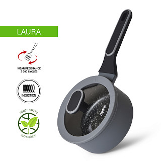 Katls ar rokturi LAURA 16x7,9 cm / 1,4 l ar stikla vāku Katls ar rokturi LAURA 16x7,9 cm / 1,4 l ar stikla vāku