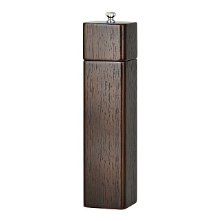 Square Pepper mill 21.5x5 см (Rubber wood body with S/S grinder)