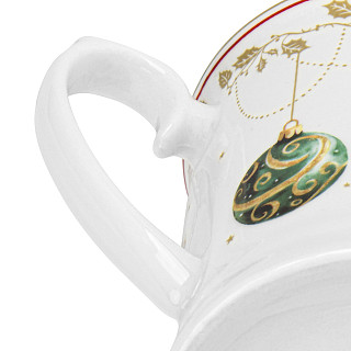 Krūze CHRISTMAS BALLS 450 ml (jaunais kaula porcelāns)