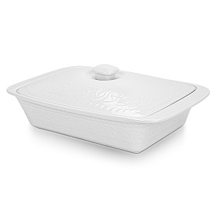 Taisnstūrveida cepamtrauks ar vāku Parmigiano 33,5x21,5x7,2 cm / 2,1L (porcelāns)