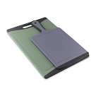 2 pcs index chopping board set 25x36cm 18x35.5cm (plastic+TPR)